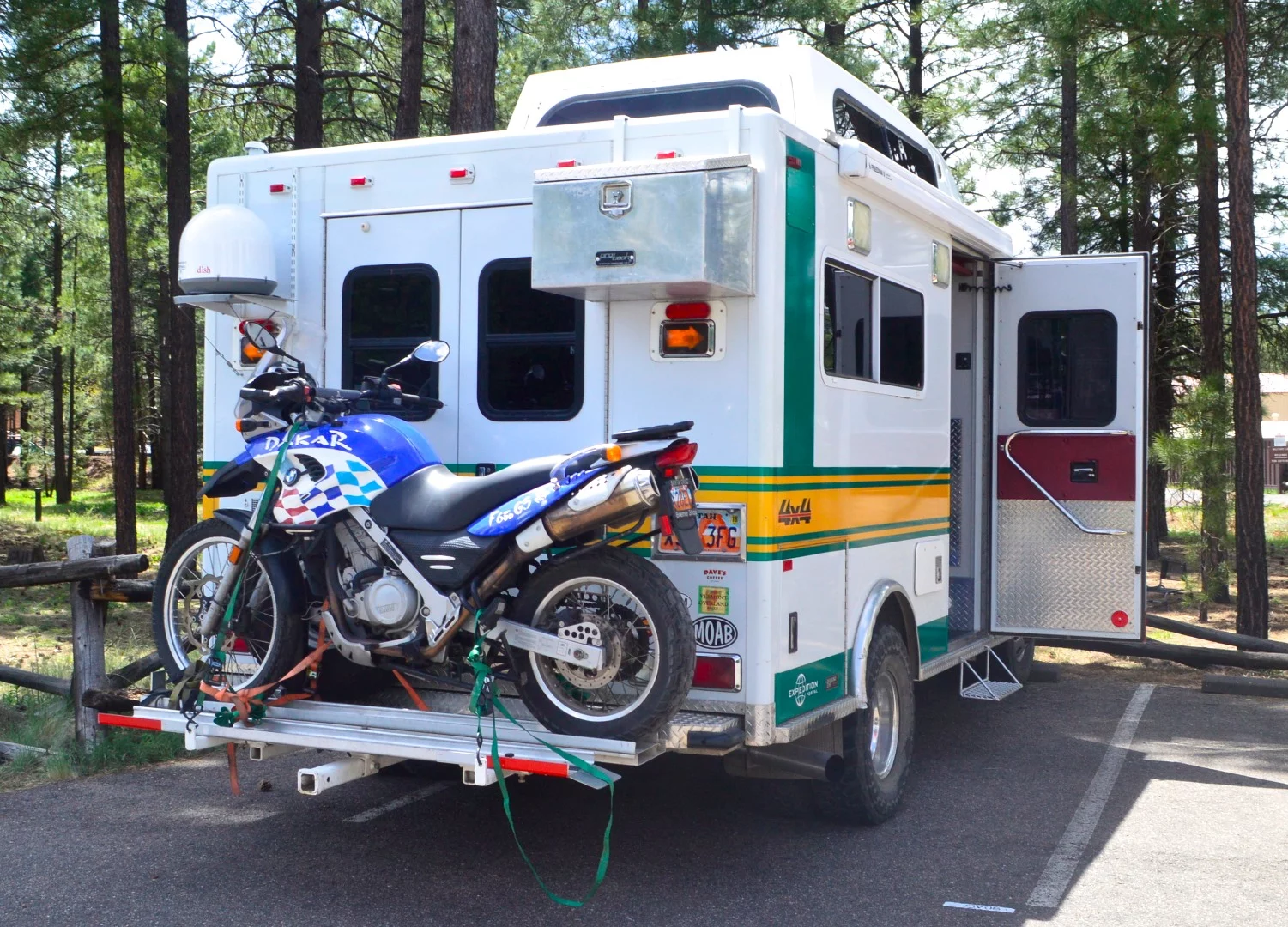 Converted-ambulance adventure mobile
