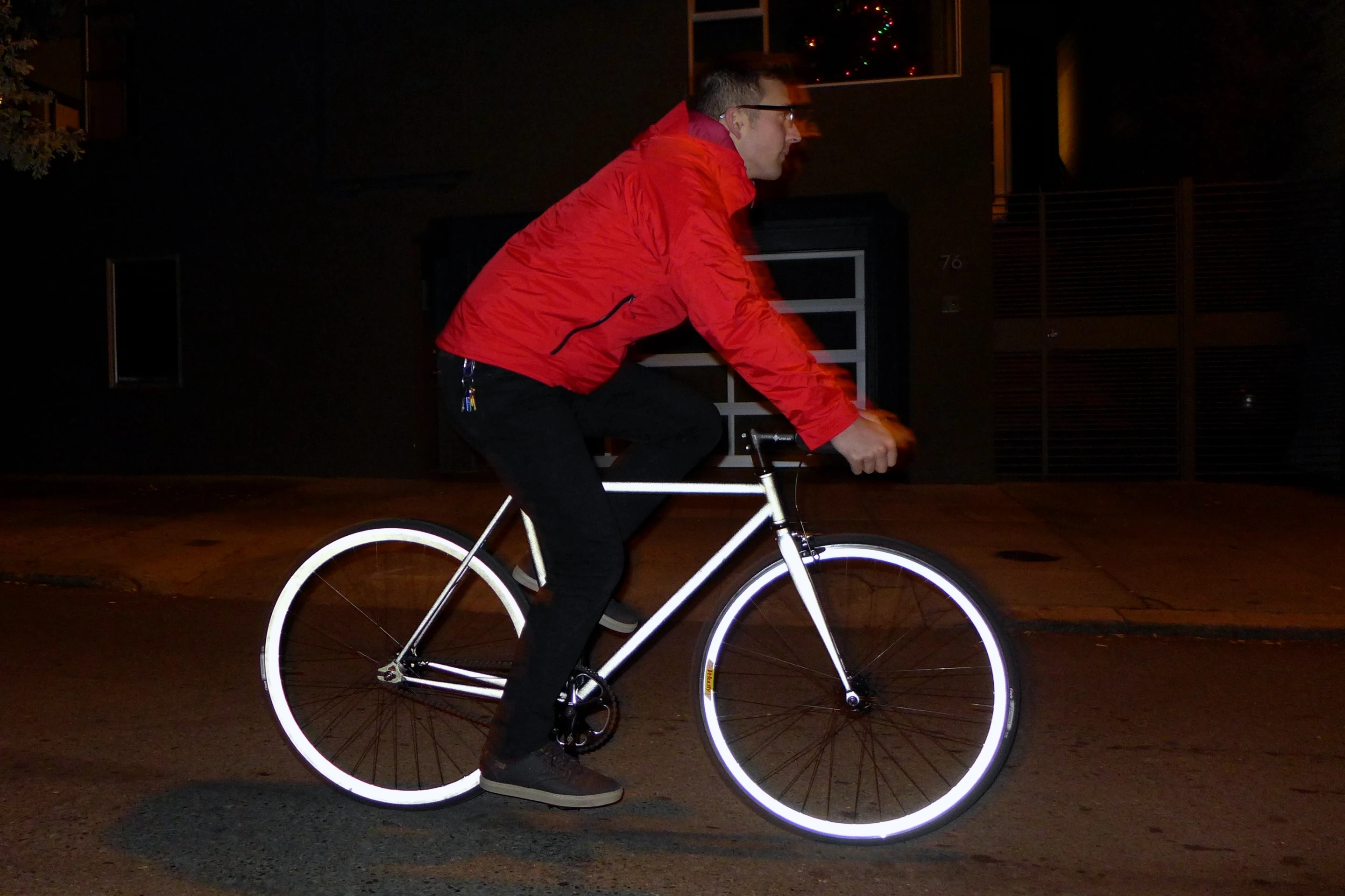 The retro-reflective effect can be seen up to 1,000 ft away