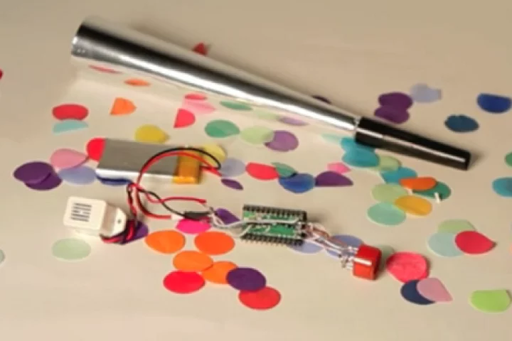 Buzzed Buzzer -- these are the various components that go into making a party horn with a difference