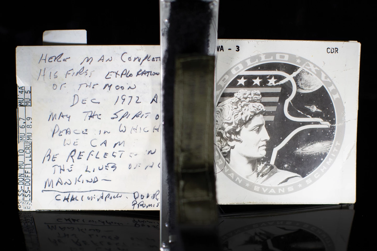 Gene Cernan's Apollo 17 EVA-3 Cuff Checklist