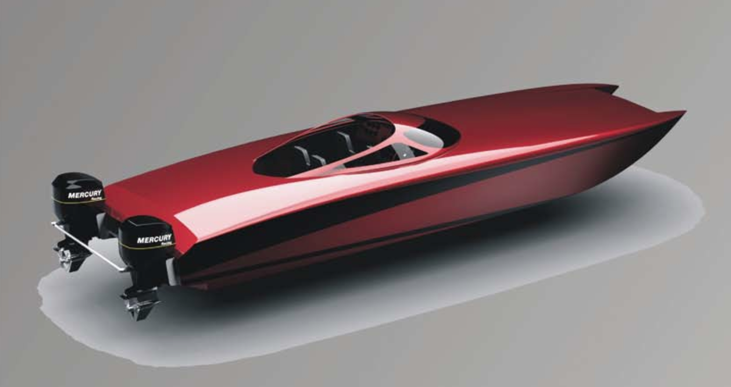 The current 105 mph Spire powerboat