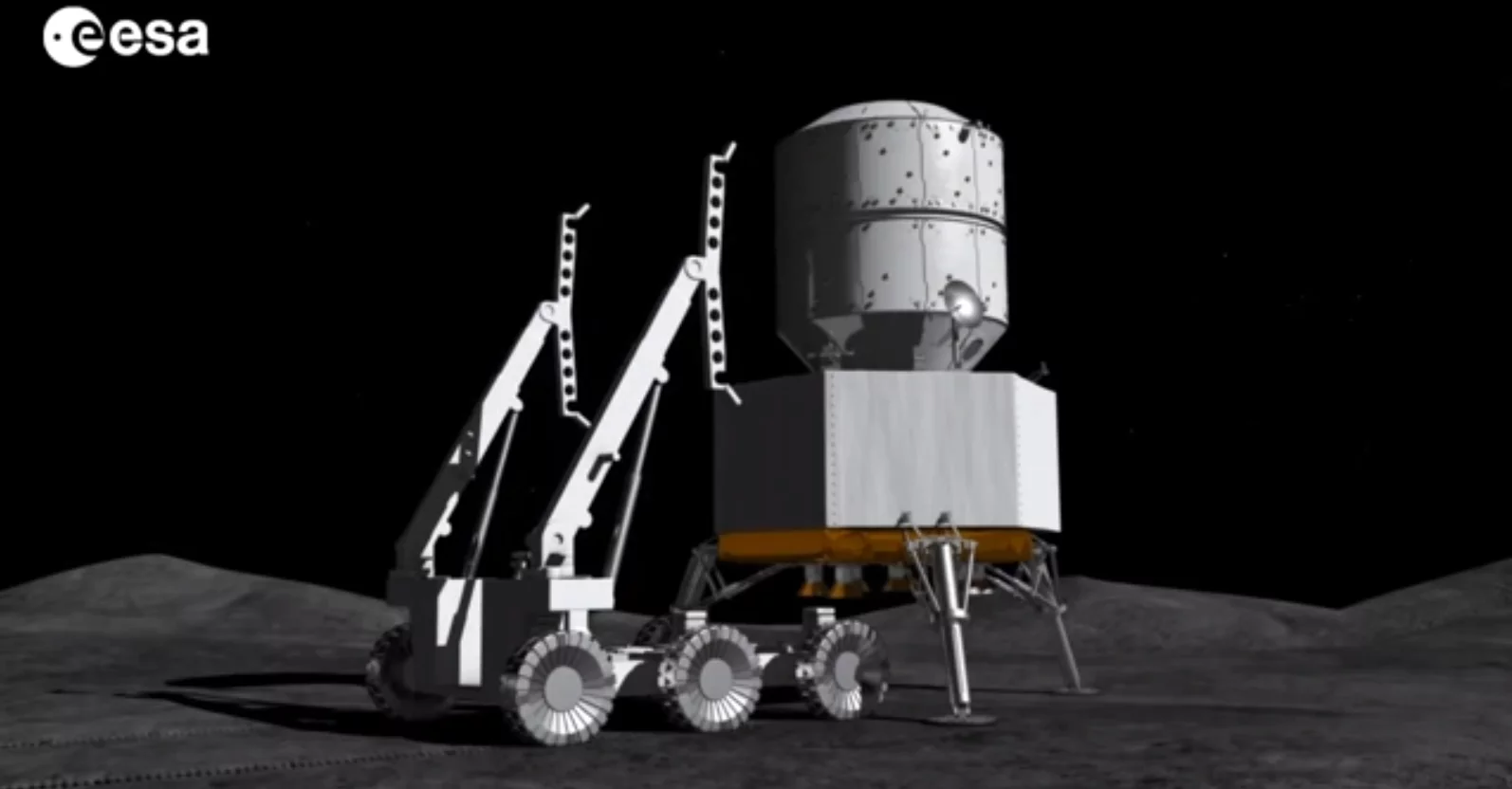 Transporter robot picking up a module