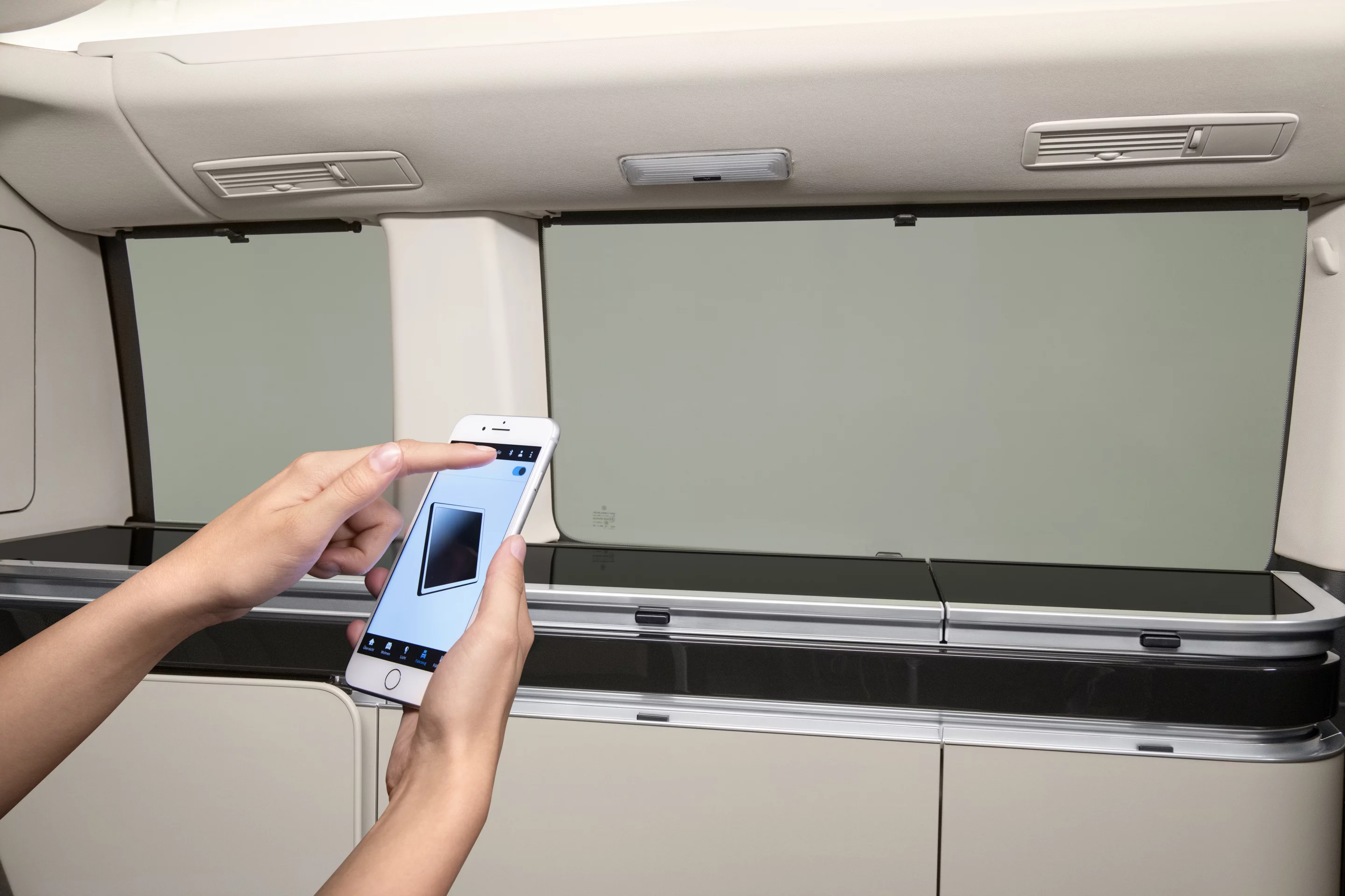 Mercedes' Concept Marco Polo includes dimmable glass in place of shades or curtains