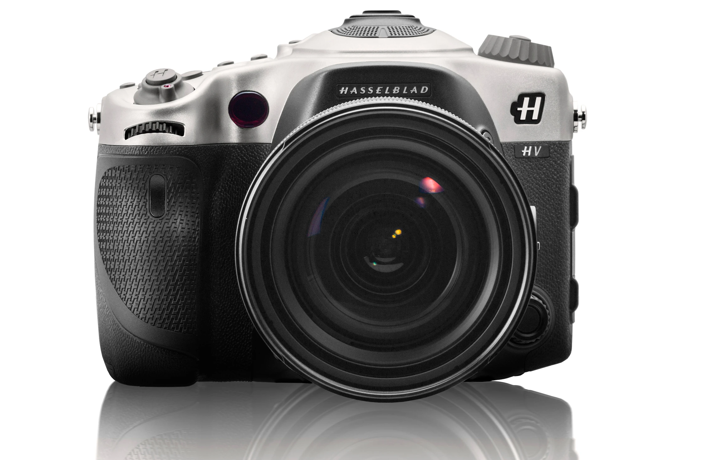 The Hasselblad HV is finished with details like titanium controls including a chunky mode dial, and obviously the iconic Hasselblad name and H logo