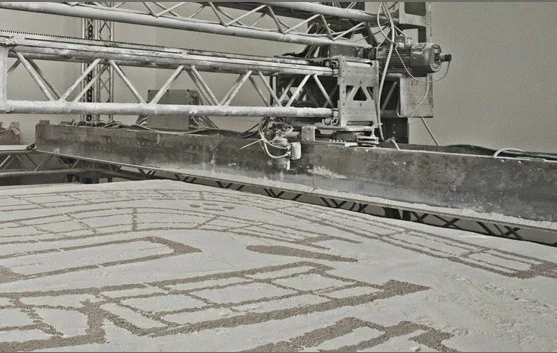 The D-shape building printer is basically a huge 3D printer