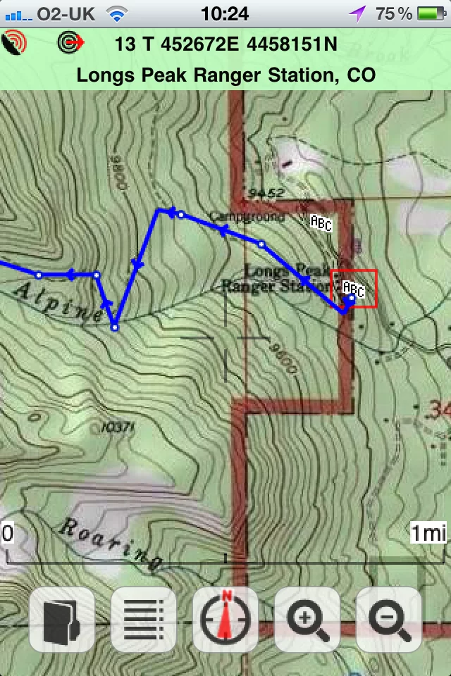 ViewRanger's maps are available in both USGS topo and shaded terrain views