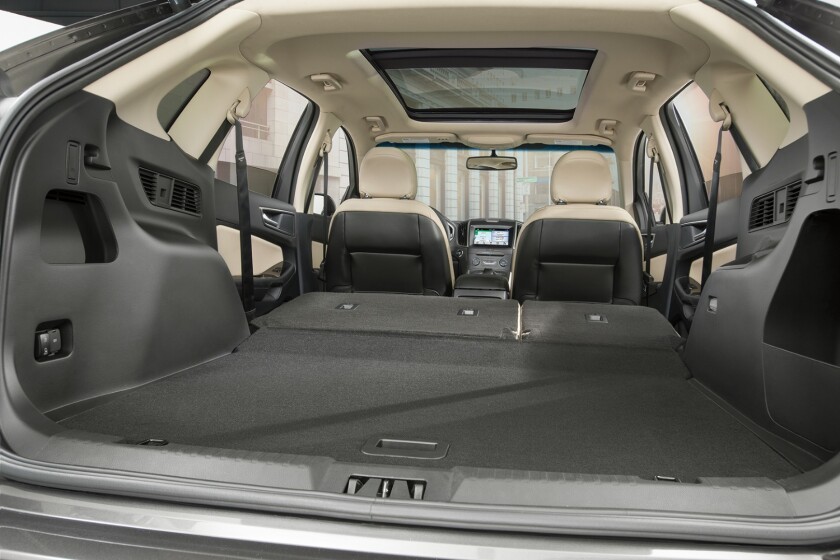 There are 39.2 cubic feet (1,110 liters) of cargo space behind the second row and that expands to a cavernous 73.4 cubes (2,078.5 liters) with the rear bench folded down