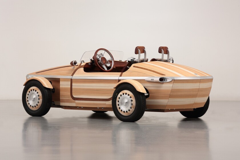 The team used specific woods for various parts of the working car, including nearly all of the structure