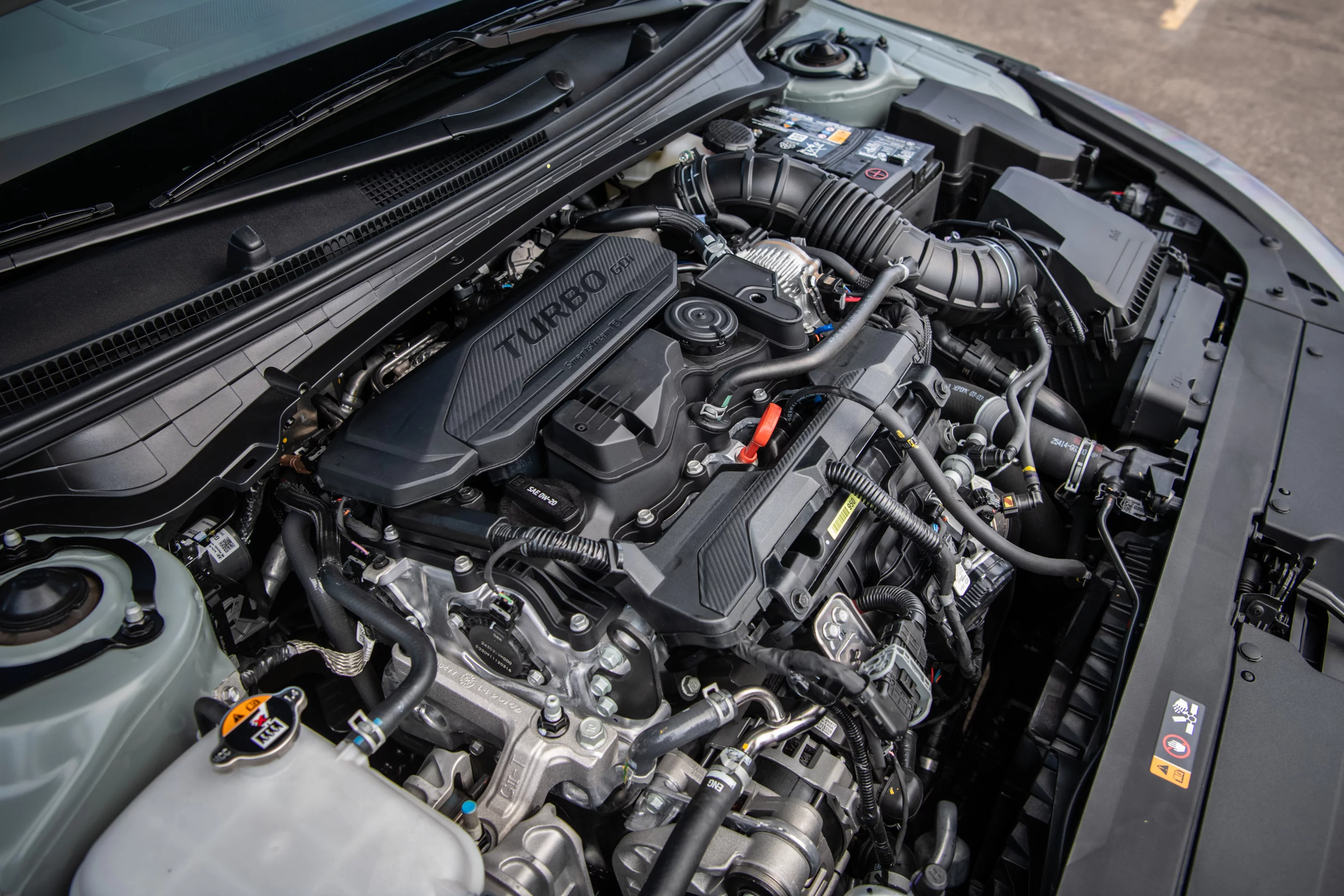 There are two engine options for the 2025 K4, a 2.0L four and a 1.6L turbo-4 (shown)
