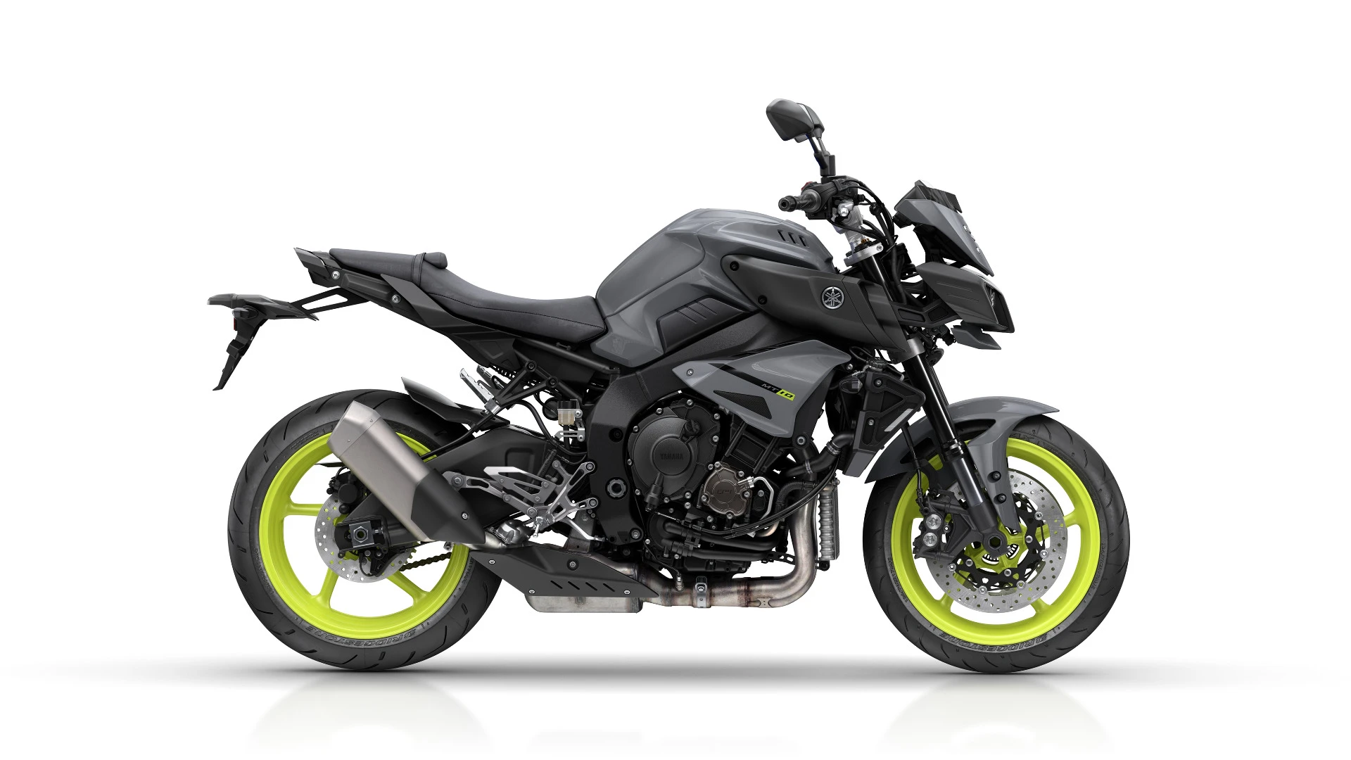 The Yamaha MT-10 in Night Fluo color