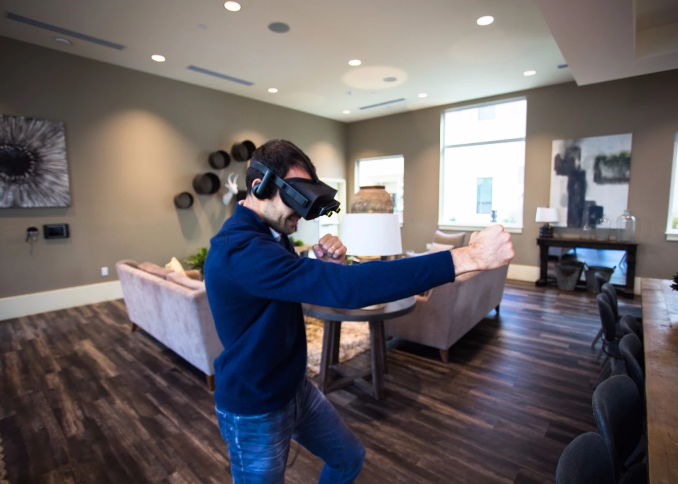 The cameras can replace the standard tracking systems for the Vive and the Rift