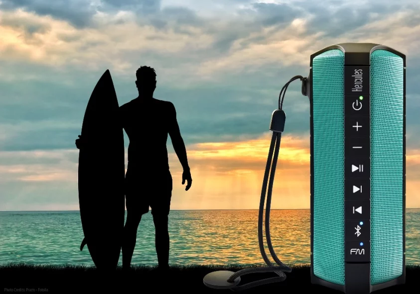 Hercules is aiming the new speaker at action sports enthusiasts who love music