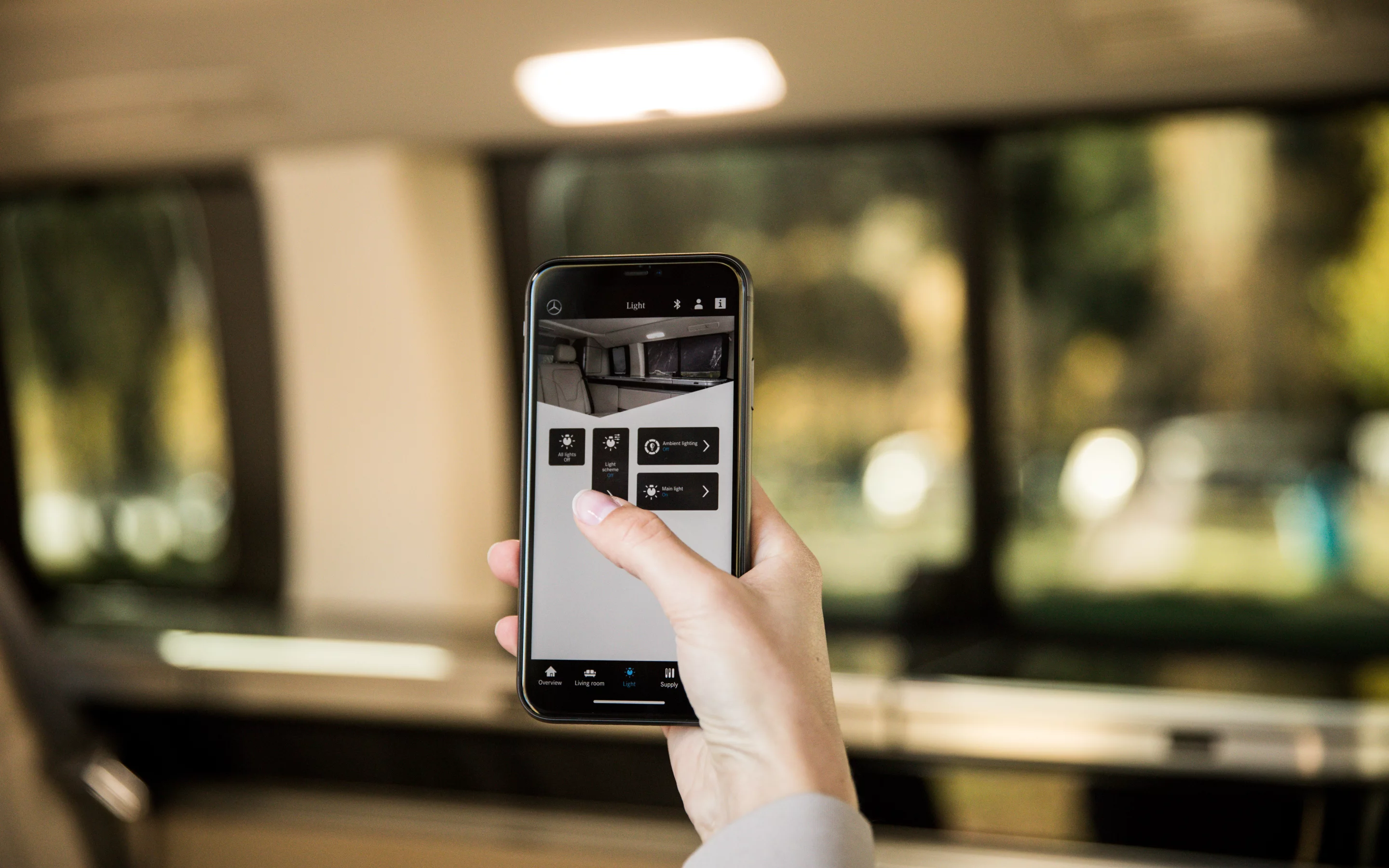 The MBAC system controls various interior features including lighting, heating and refrigerator temperature