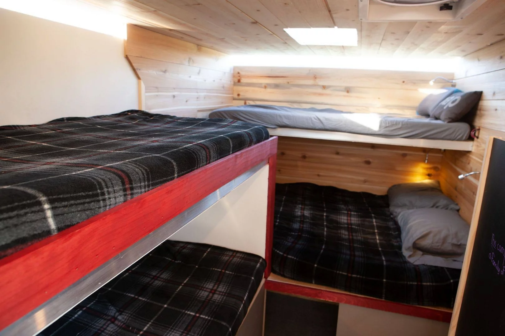 Inside the Dunraven camping trailer