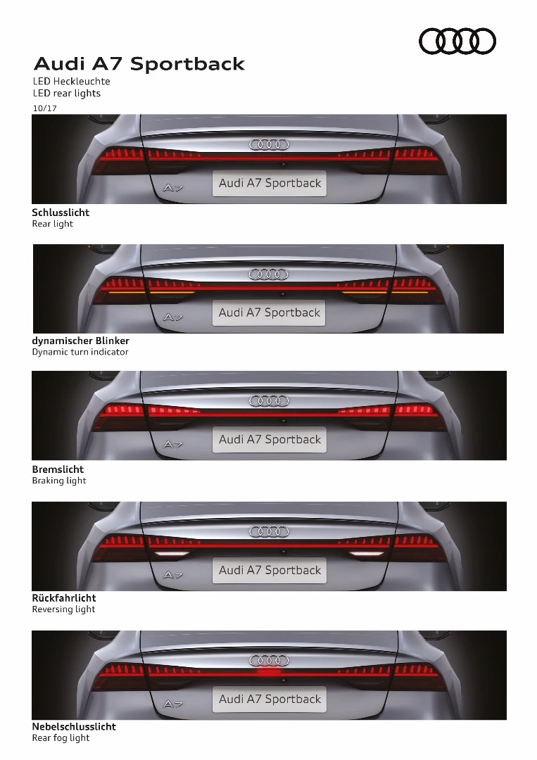 A look at the A7 Sportback taillights