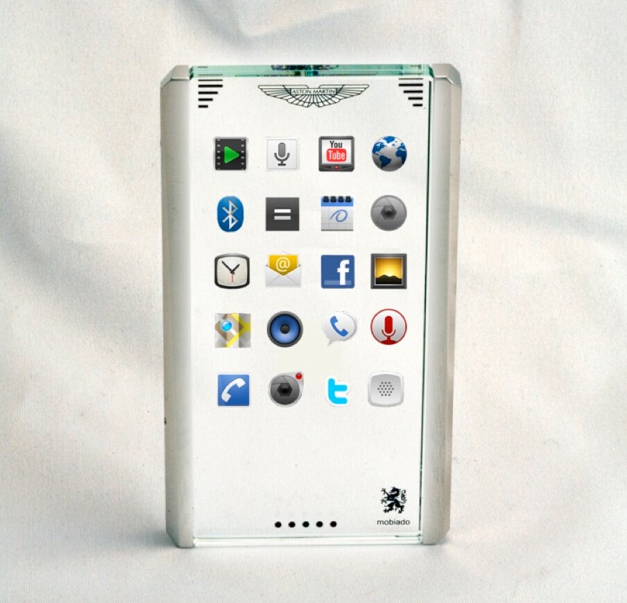 The transparent CPT002 Aston Martin Concept Phone from Mobiado