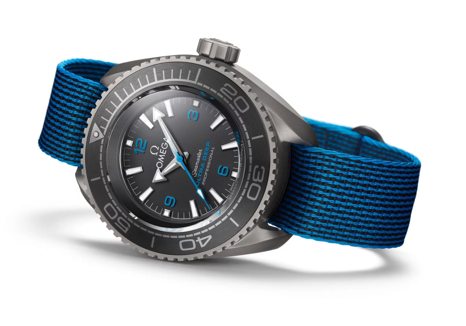 The Omega Seamaster Planet Ocean Ultra Deep Professional is chronometer certified