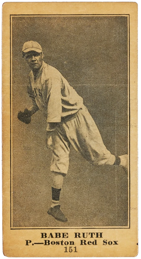 1916 (M101-4) Babe Ruth blank back card