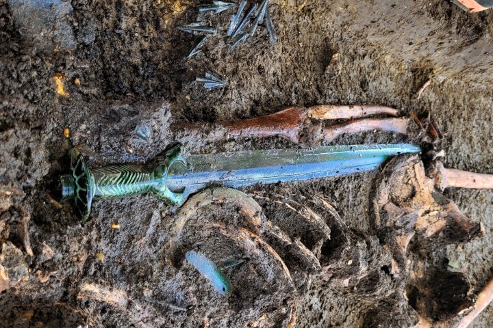 The sword has been provisionally dated to the 14th century BCE