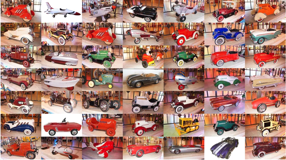 The Pratte Collection auctioned in 2015, and is best known for containing Carroll Shelby’s 800 hp Super Snake Cobra, the 1954 Pontiac Bonneville Concept car and the GM Futurliner, but it also contained one of the largest collection of children's cars ever assembled. More than 70 went to auction and they'll make you drool.
