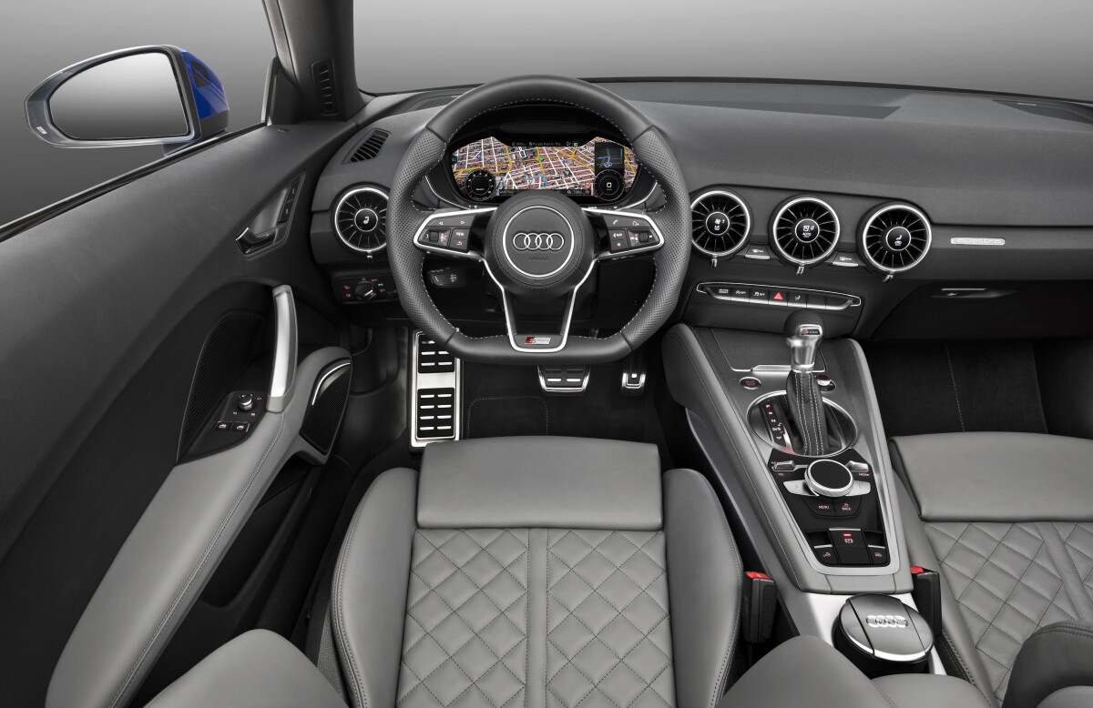 A "virtual cockpit" puts infotainment, as well as speed and rev details, in front of the driver