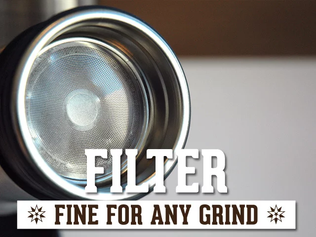 The filter squashes the grinds and stops the brewing