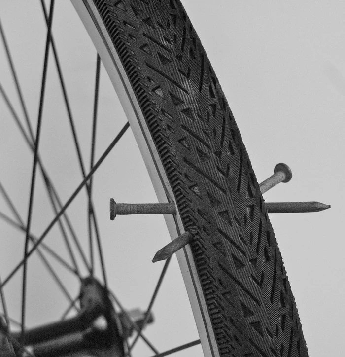 The Hutchinson Serenity tire can ride up to 3,000 miles and won't flat when punctured