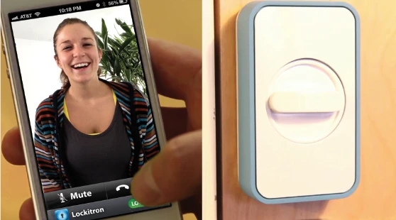 DoorBot is compatible with the Lockitron smartphone-based keyless entry system