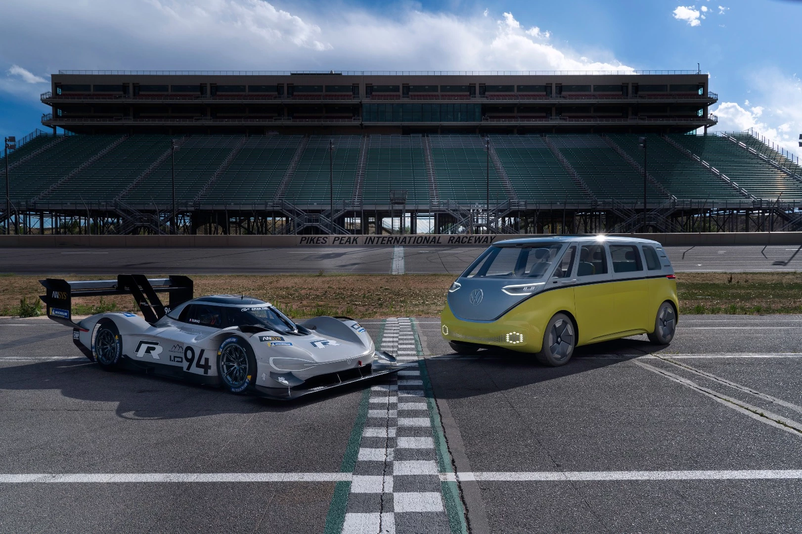 The I.D. R is a distant relative of Volkswagen's I.D. Buzz, and the company wants to make sure you make the connection.
