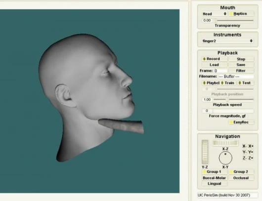 Lymph palpation of lower jaw