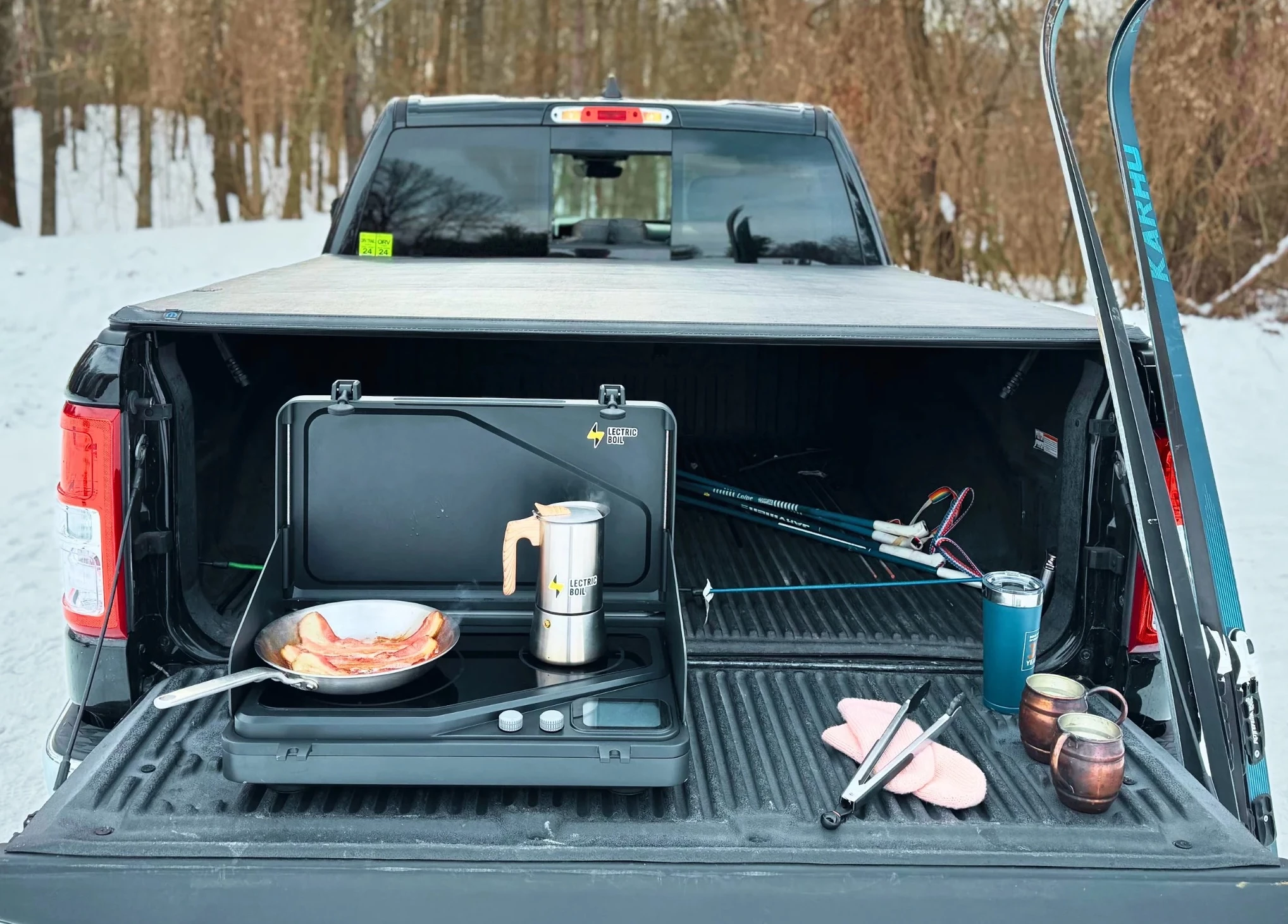 Nothing like a warm breakfast at a cold campsite