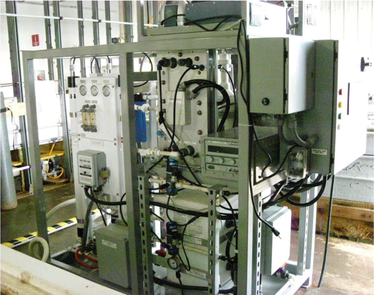 An Electrochemical Acidification Carbon Capture Skid, used for the process
