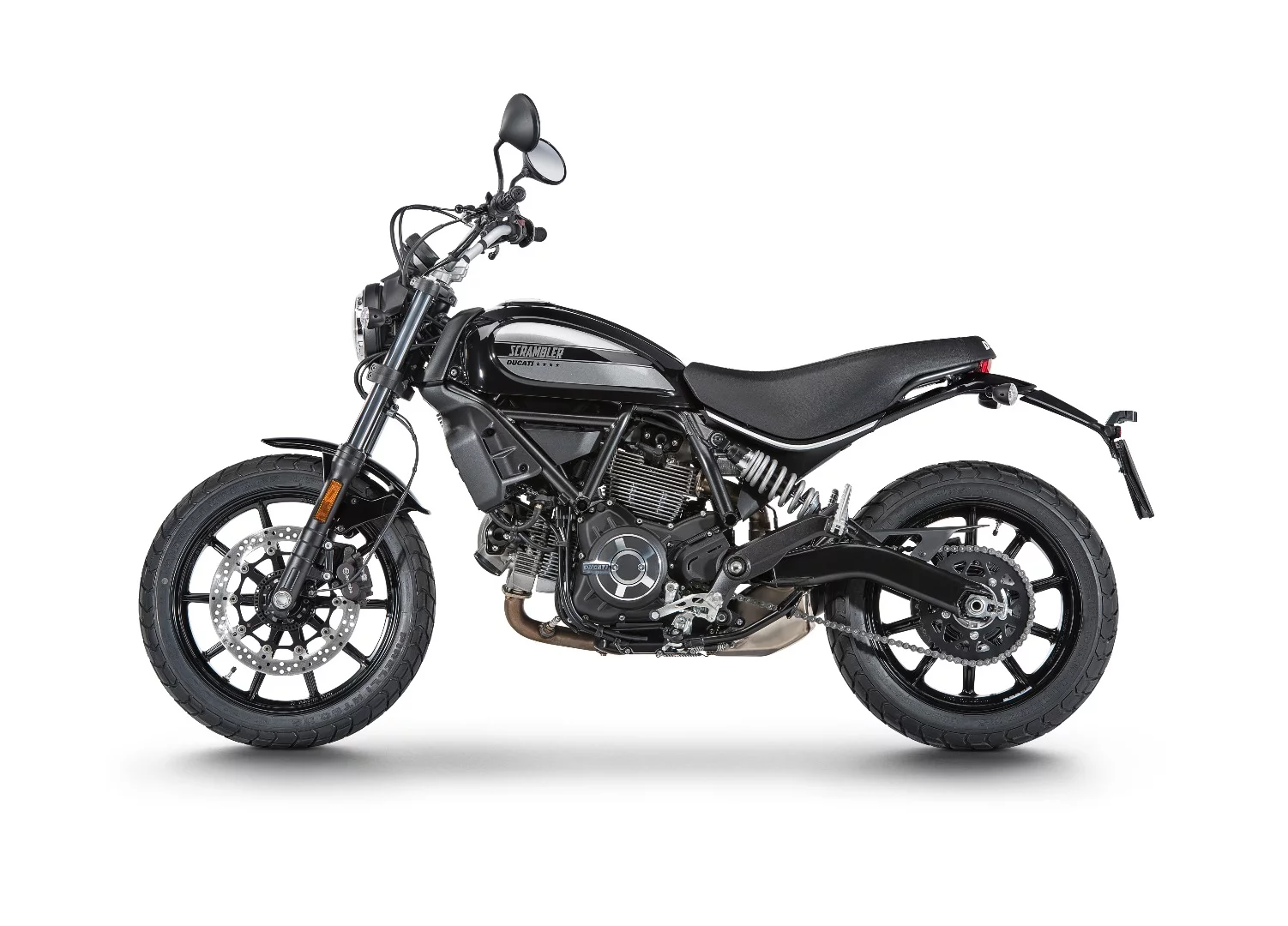 The Ducati Scrambler Sixty2 in Shining Black color