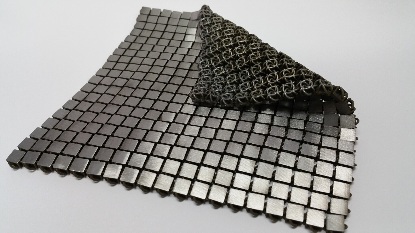 The bottom and top sides of the space fabric are designed to have different properties