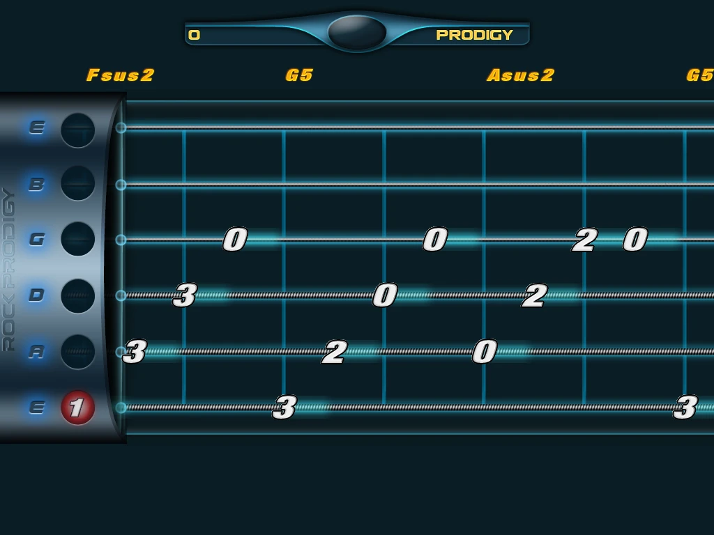 Rock Prodigy chord progression