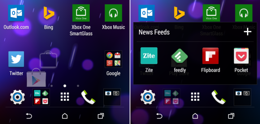 Move folders to the dock for easy access of multiple apps