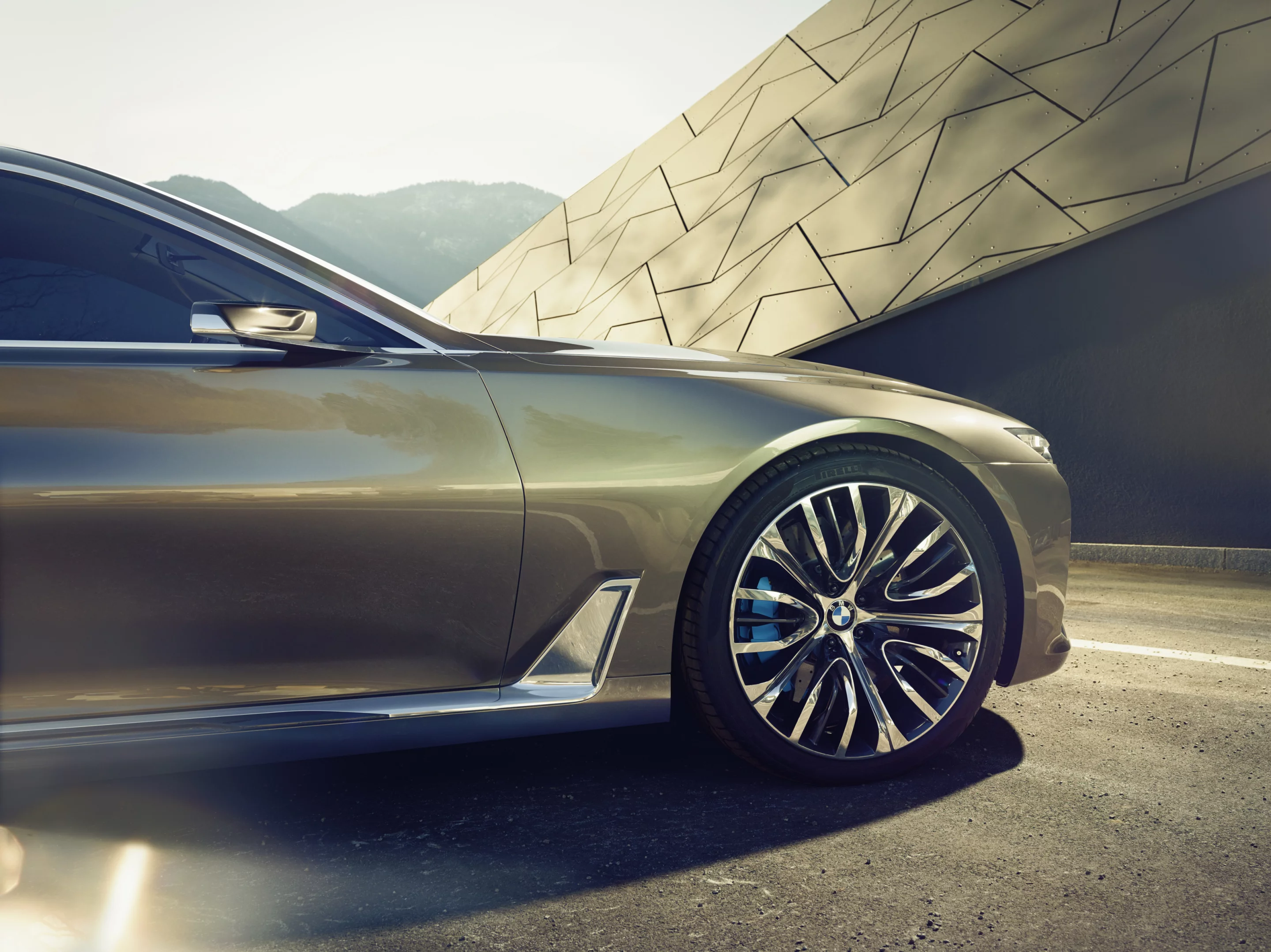 The side mirrors are designed to look as if grown organically out of the window chrome