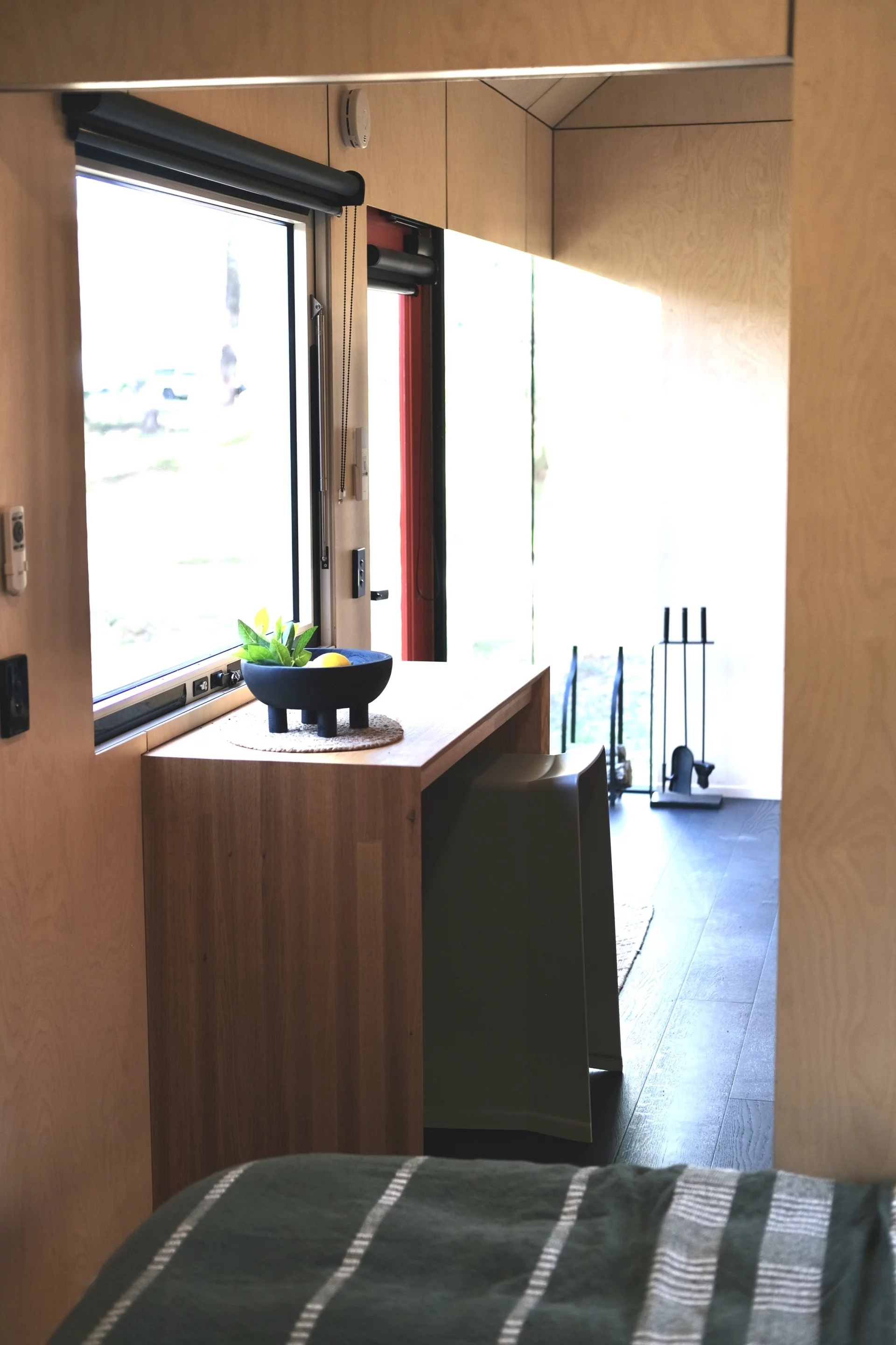 The Eire's kitchen includes a breakfast bar for two