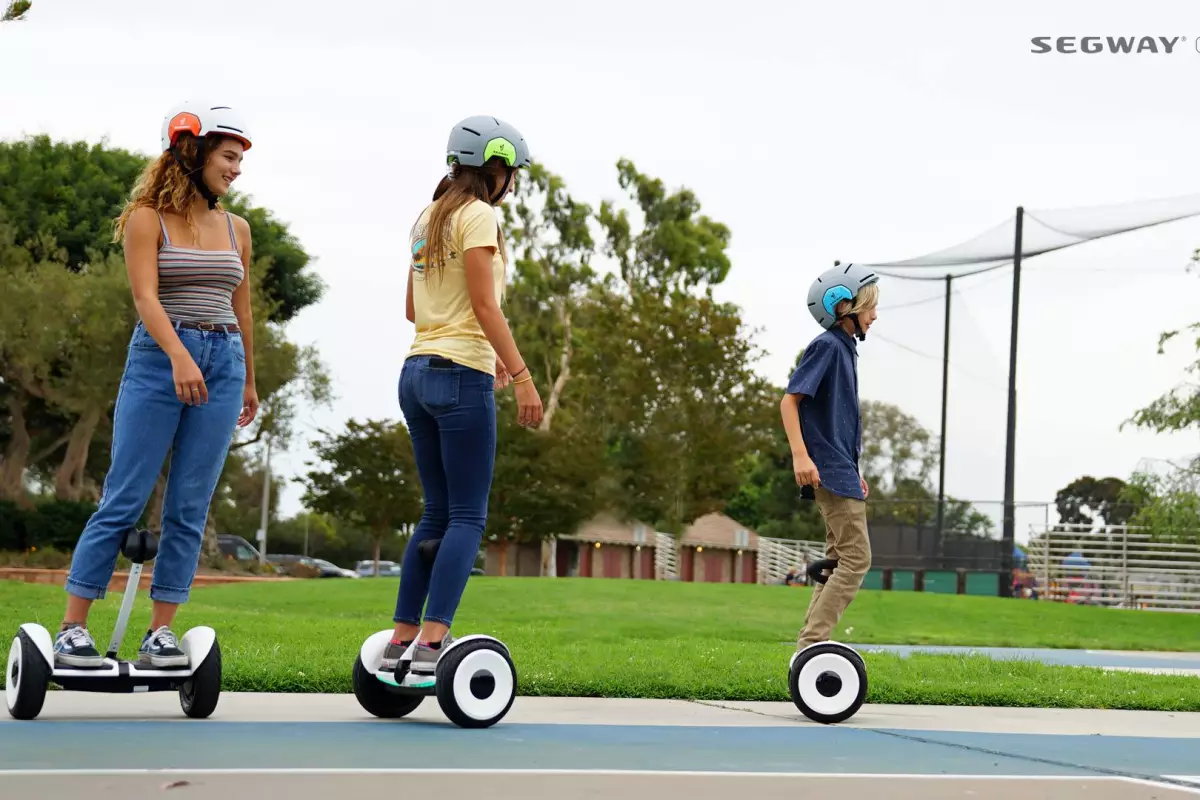 The Segway miniLITE targeted at children over six years is one of the new products announced at a launch event in Seoul