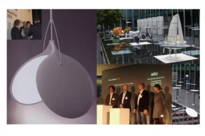 Young German designer Johanna Schoemaker was last night awarded the BraunPrize for her Clam OLED lamp design