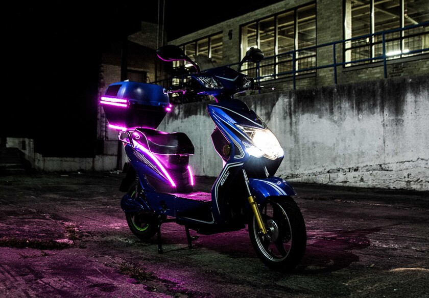 Deluxe and Ultimate editions of the Chameleon come with a rear-mounted storage box fitted with 15 W PV panels and programmable RGB LED light strips