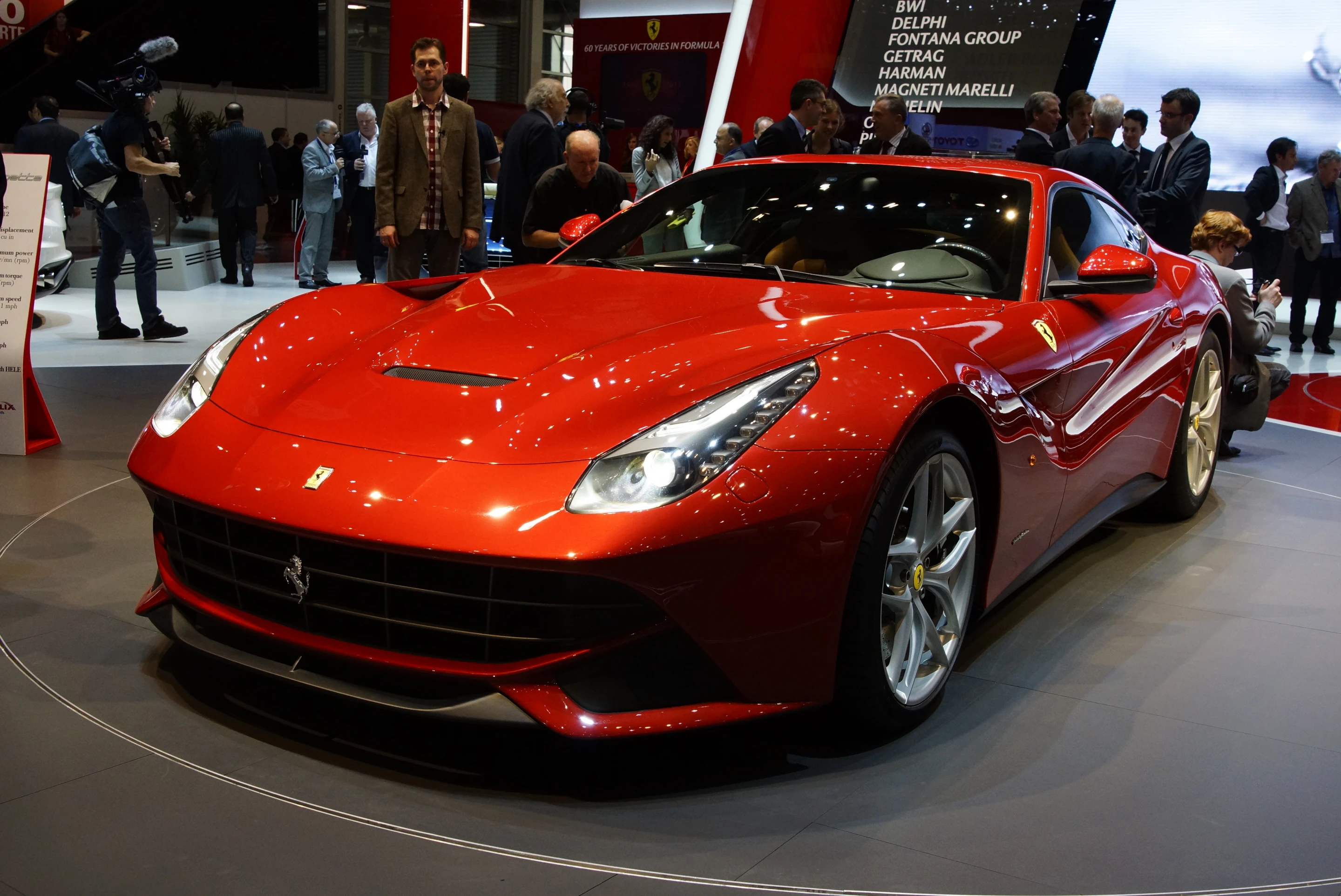 The unveiling of the Ferrari F12berlinetta at the Geneva Auto Show
