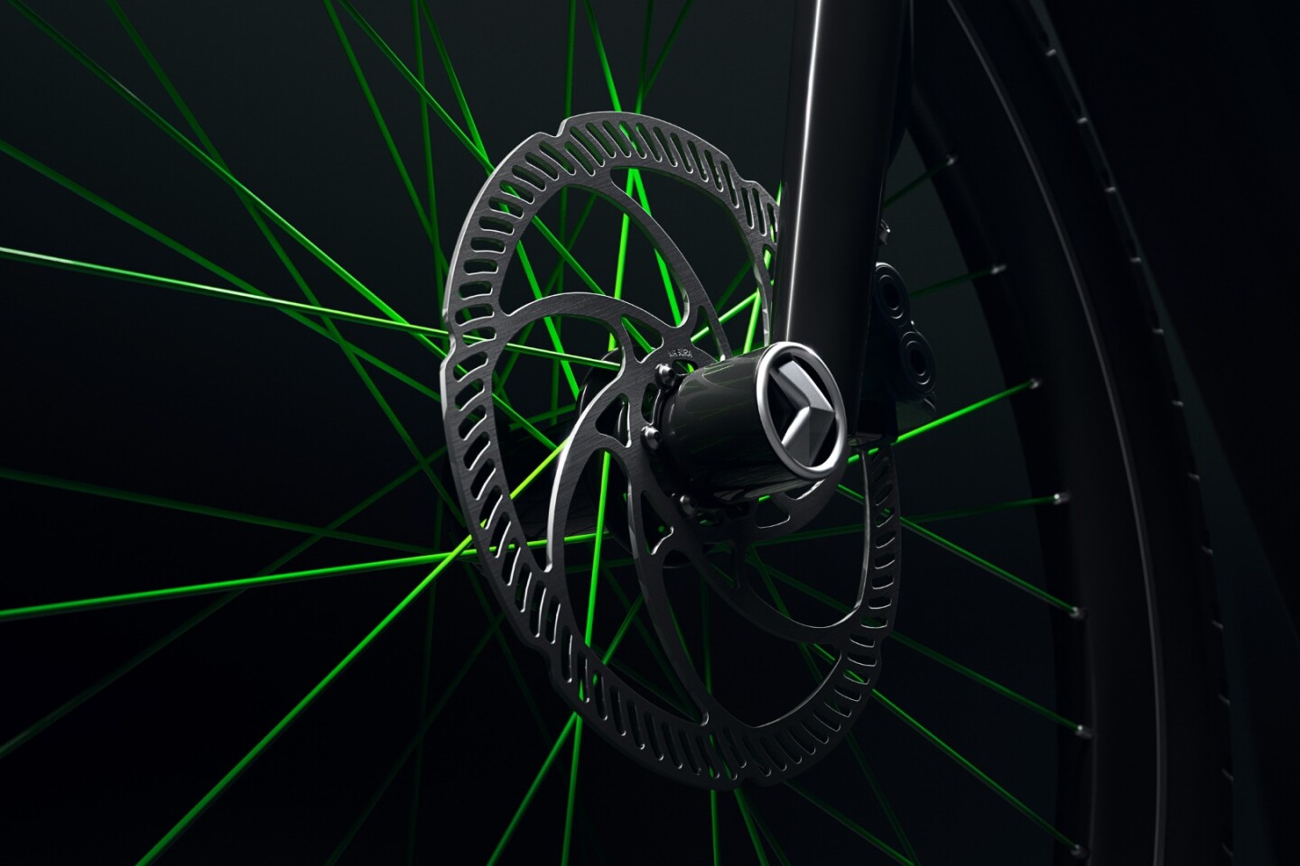 The Klement's stopping power is a combined effort – there's a hydraulic disc brake with ABS to the front and regen braking at the back