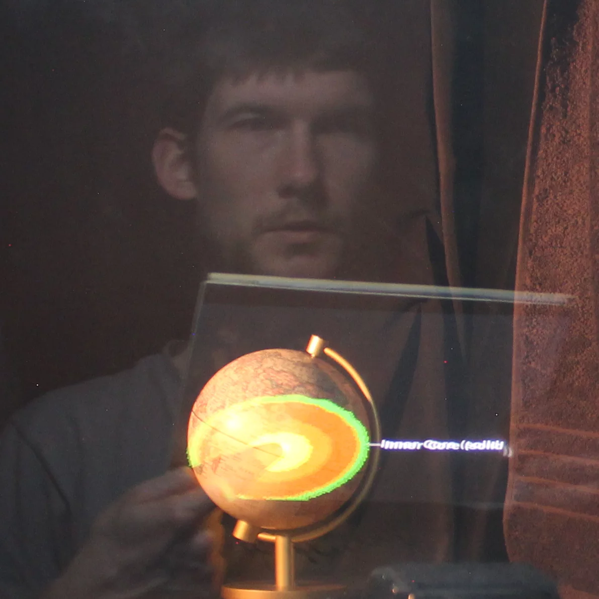 Using the system to see inside a globe