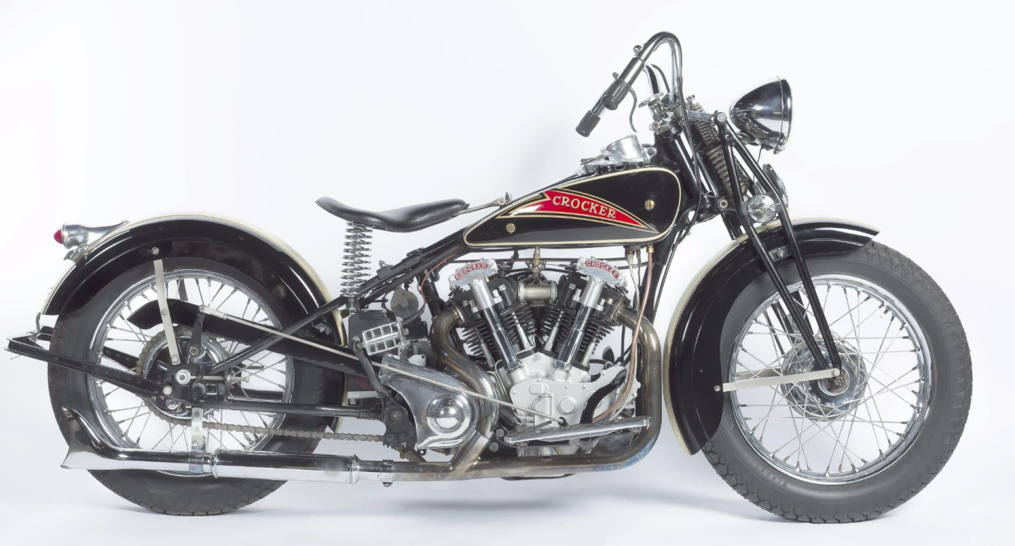 Assembled by the Wheels Through Time Transportation Museum in North Carolina, this 1936 "Hemi Head" Crocker has engine number 36 61 8 (number #8), makes it the earliest example ever offered at public auction.