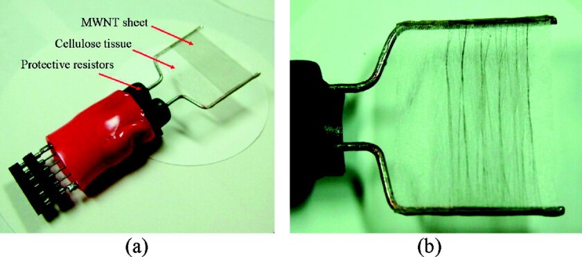 One of the sheets before (left) and after (right) five consecutive periods of underwater use
