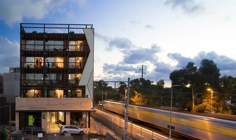 Residents enjoy a ten-step wander to bike path connected to the city's network, 20 steps to the train platform and a block to trams bound for the city center (Photo: Andrew Wuttke)