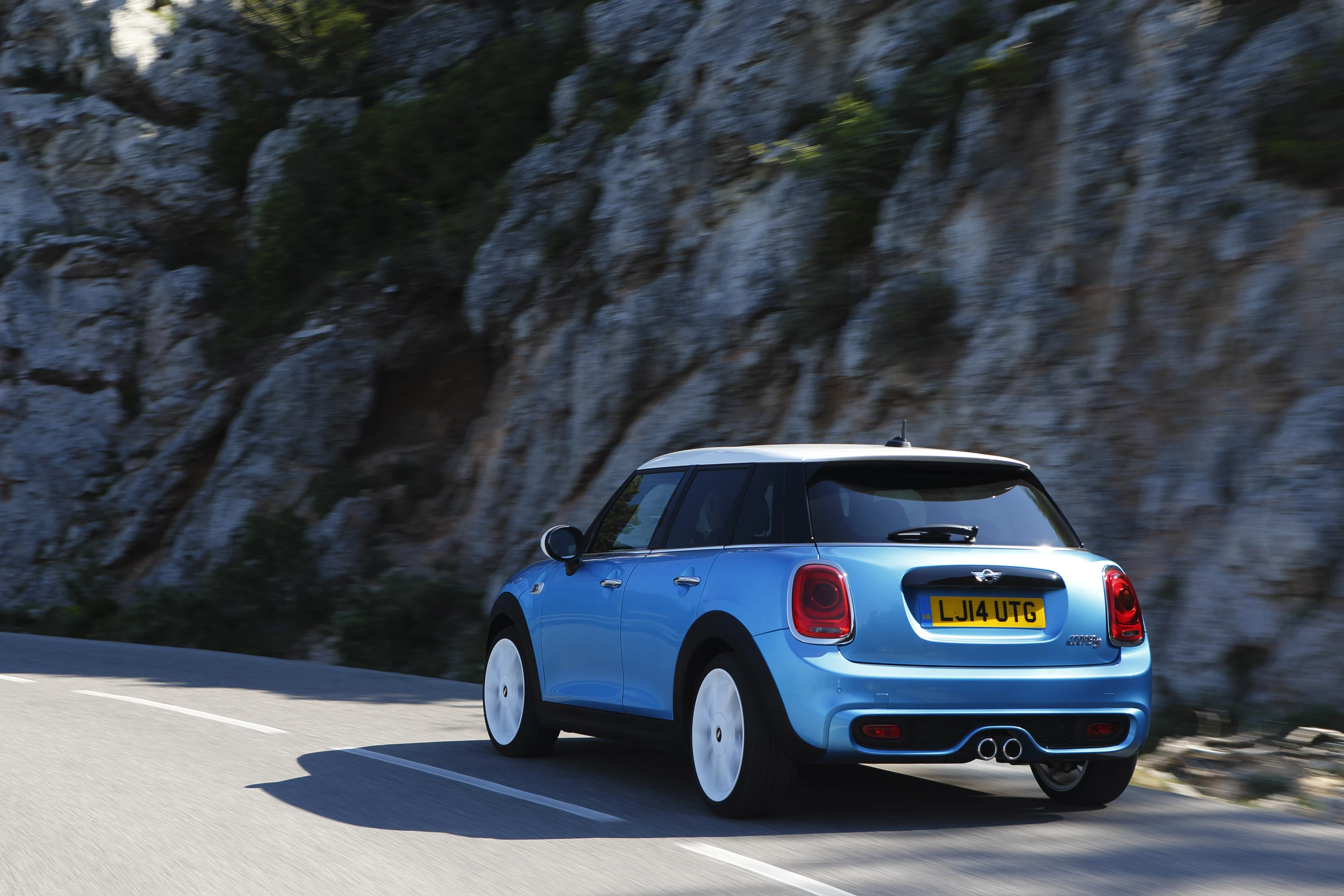 The 5-door Mini Cooper S has a specially stiffened suspension