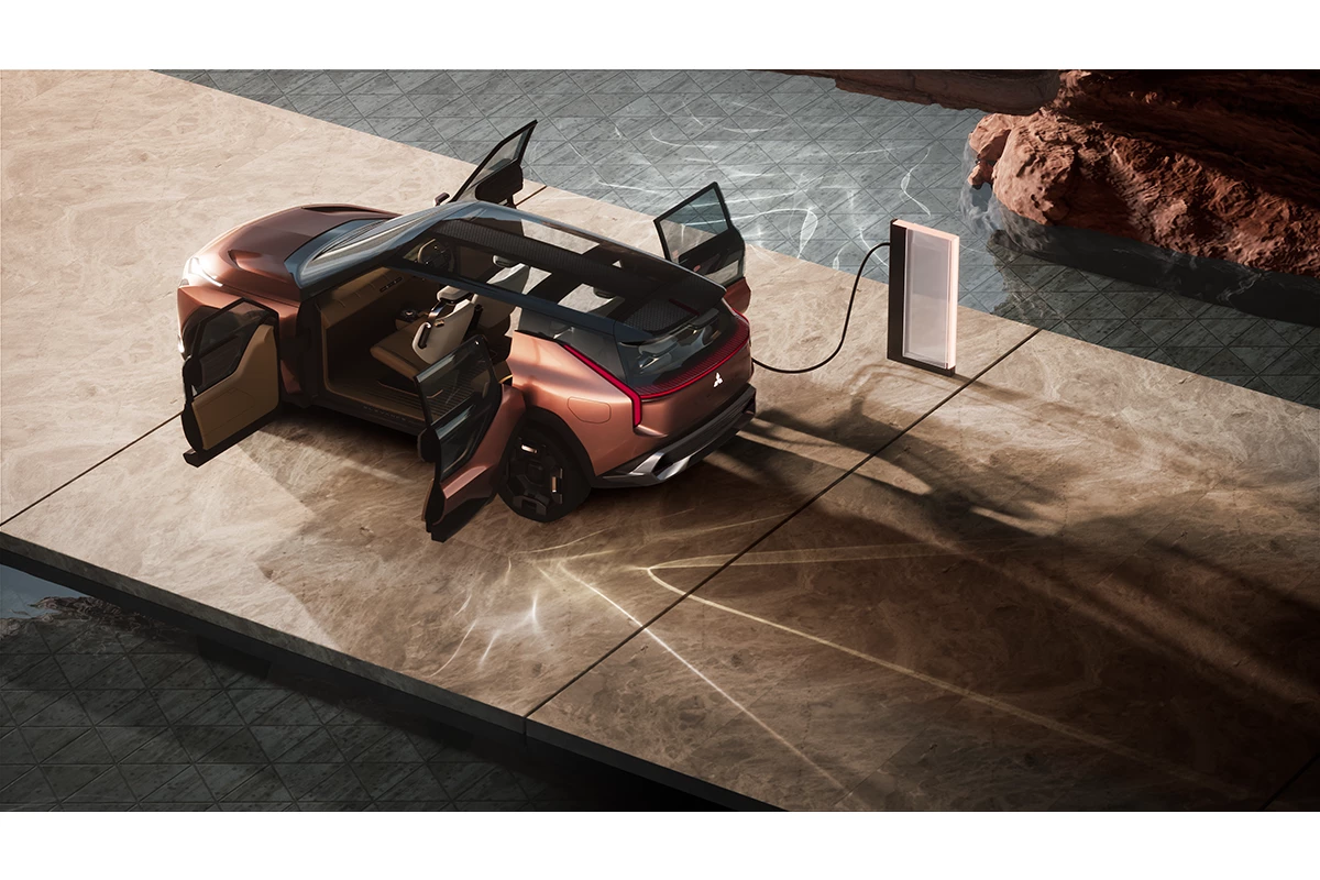 The Mitsubishi Elevance Concept includes both a high-capacity battery and an ICE range extender ... and would it really be a concept car without a coach doors and loss of B pillars?