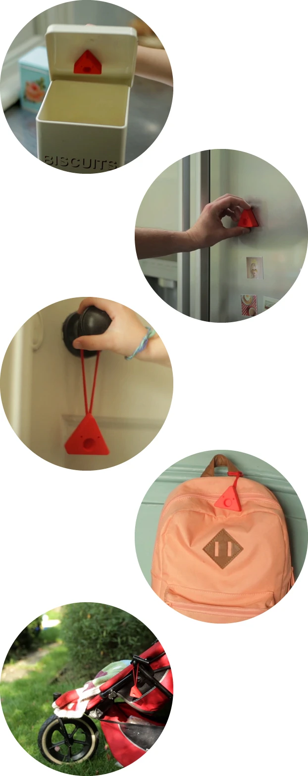 Examples of use for Sammy Screamer include slipping it over a door handle so you'll be notified know when somebody leaves (or enters) a room or sticking it on the fridge to ward off naughty snackers in between meal times